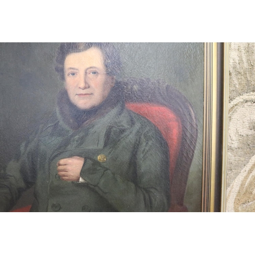 43 - Antique Portrait of Daniel Connell, oil on canvas, approx 75cm x 52cm
