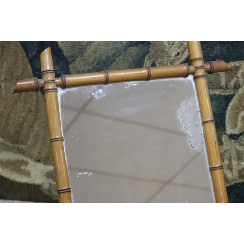 179 - French faux bamboo mirror with easel back and can be hung