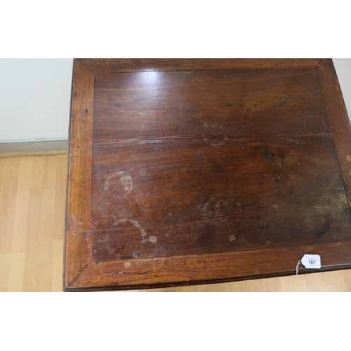 187 - European walnut side table, circa 1680, approx 74cm H x 69cm W x 56cm D