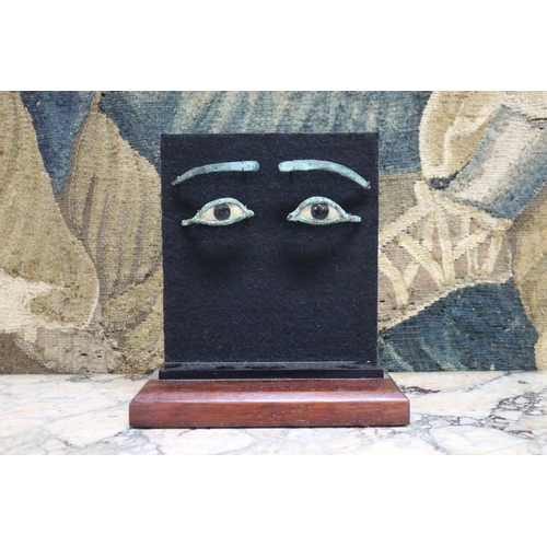 162 - RETURNED - Pair of Ancient Egyptian bronze and alabaster inlay eyes. Acquired from Gallerie Uraeus i... 