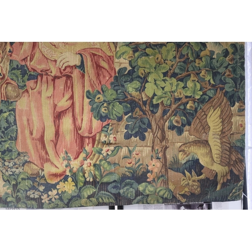 48 - French Renaissance revival needlework wall hanging tapestry, approx 126cm x 190cm