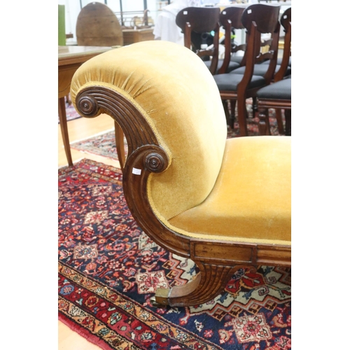 46 - Antique Regency chaise lounge, approx 180cm L