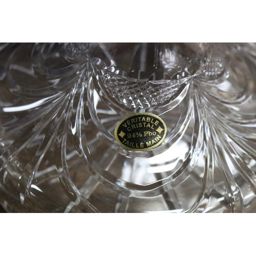 198 - Set of crystal glasses & decanter in boxes