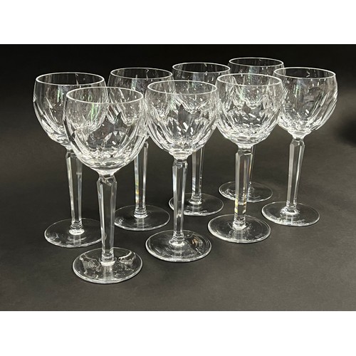 1033 - Set of eight Waterford cut crystal Sheila pattern wine glasses (8)