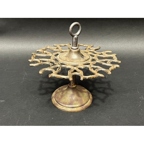 122 - Vintage office stamp stand, approx 18cm H x 20cm Dia