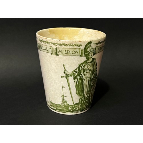5 - Royal Doulton Victory and Peace beaker 1919, approx 10cm H