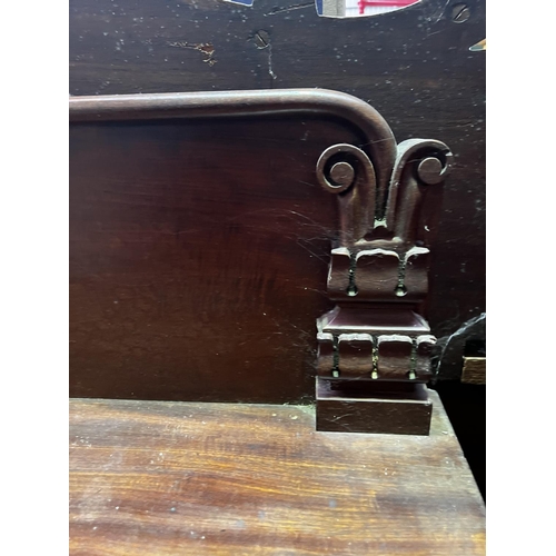 226 - Antique mid 19th century twin pedestal sideboard, with zinc lined cellarette, approx 117cm H x 153cm... 