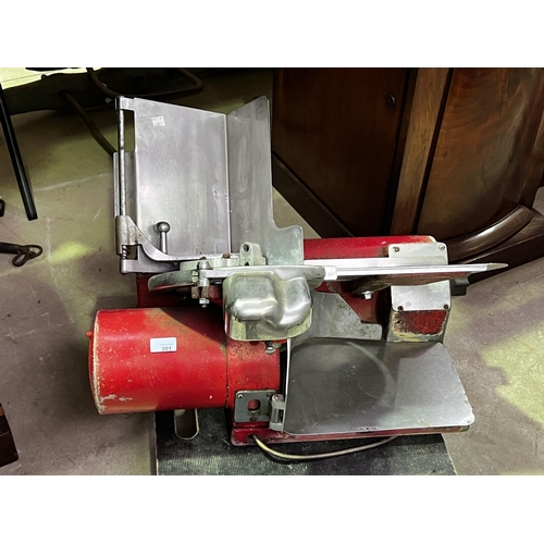 231 - Old shop meat slicer, approx 47cm H x 67cm W