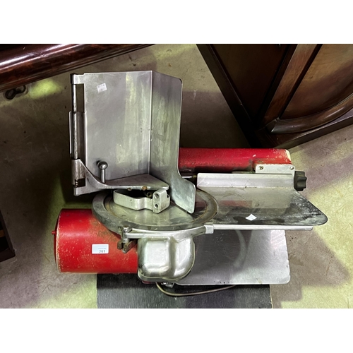 231 - Old shop meat slicer, approx 47cm H x 67cm W