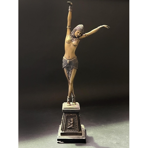 111 - Decorative Art Deco style figure, approx 57cm H