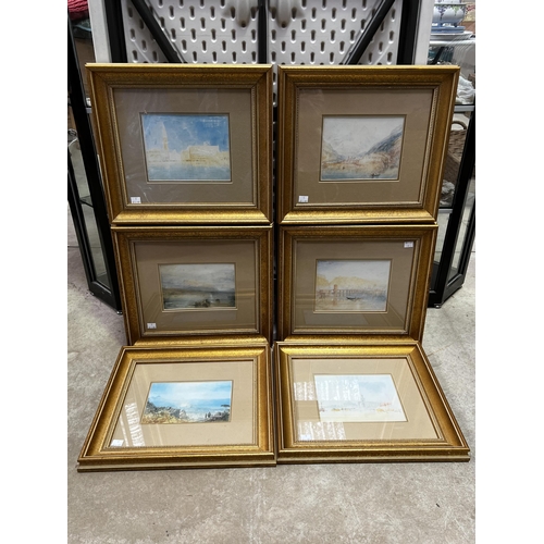 149 - Set of six well framed coloured prints after the antique, each approx 15cm x 20cm (6)