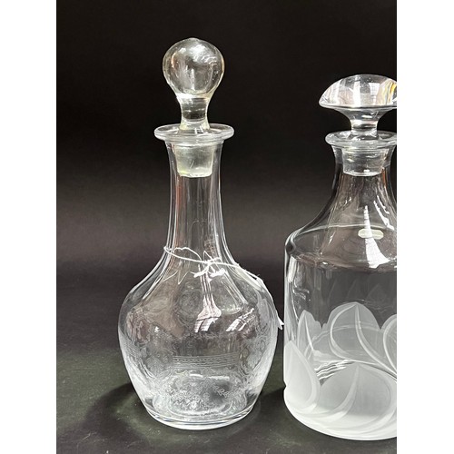 243 - Four decanters, approx 26cm H and shorter