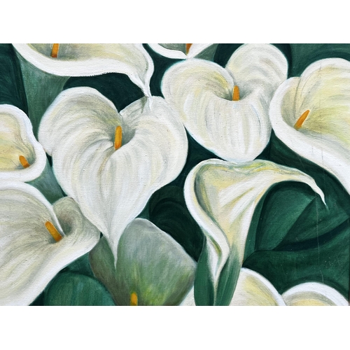 151 - Framed Arium lillies