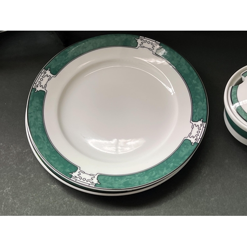 182 - Large round platter, plates sugar and creamer, approx, approx 35cm Dia and smaller