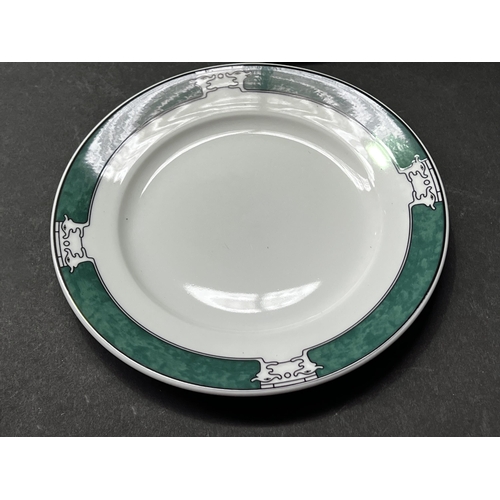 182 - Large round platter, plates sugar and creamer, approx, approx 35cm Dia and smaller