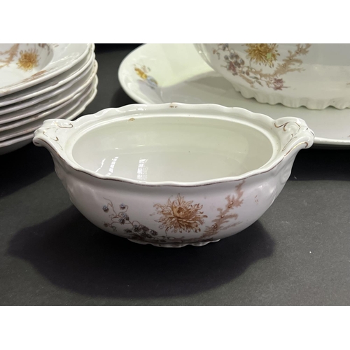 255 - Bishop and Stonier plates , platters and tureens, approx 44cm W and smaller