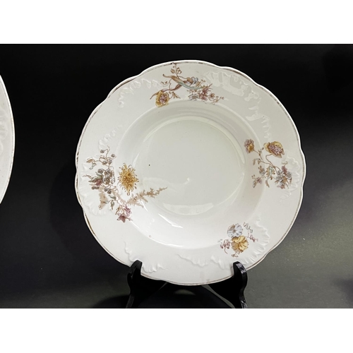 255 - Bishop and Stonier plates , platters and tureens, approx 44cm W and smaller