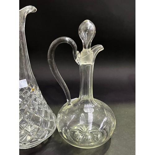 261 - Assortment of decanters and carafes etc, approx 31cm H shorter