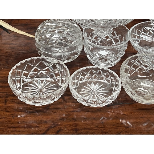 229 - Assortment of crystal bowls etc, approx 20cm Dia and smaller