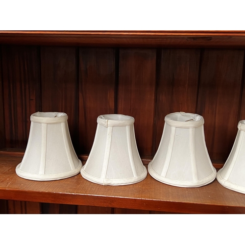 290 - Set of six small light shades, each approx 13cm H x 14cm Dia