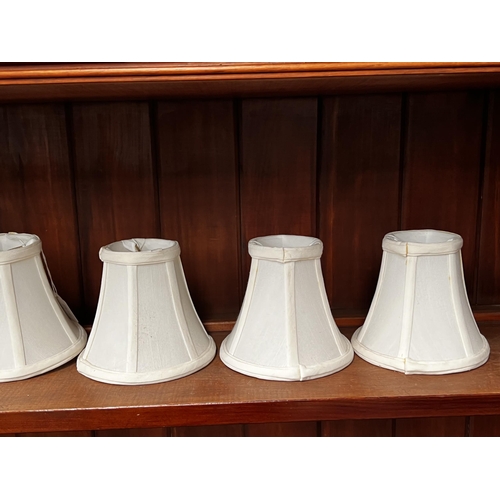 290 - Set of six small light shades, each approx 13cm H x 14cm Dia