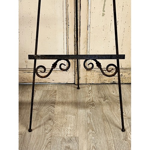 68 - Metal folding painting display easel, approx 174cm H x 62cm W