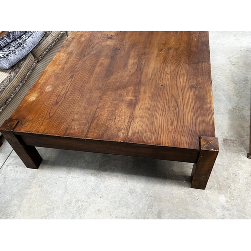 66 - Large rectangular shape coffee table with single drawer, approx 46cm H x 190cm W x 130cm D