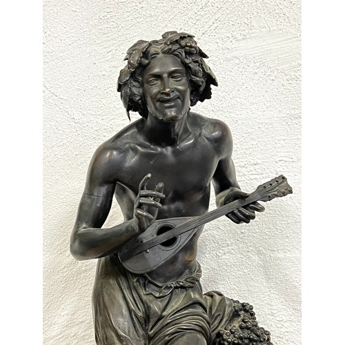 9 - FRANCISQUE JOSEPH DURET (FRENCH, 1804-1865): A BRONZE FIGURE OF 'IMPROVVISATORE' the semi-clad Neapo... 