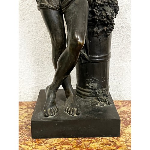 9 - FRANCISQUE JOSEPH DURET (FRENCH, 1804-1865): A BRONZE FIGURE OF 'IMPROVVISATORE' the semi-clad Neapo... 