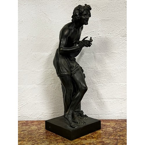 9 - FRANCISQUE JOSEPH DURET (FRENCH, 1804-1865): A BRONZE FIGURE OF 'IMPROVVISATORE' the semi-clad Neapo... 