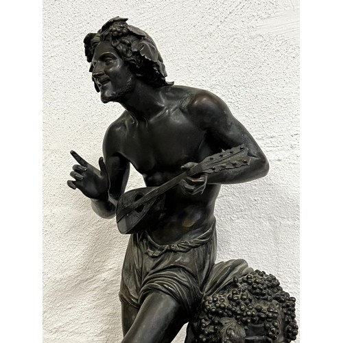 9 - FRANCISQUE JOSEPH DURET (FRENCH, 1804-1865): A BRONZE FIGURE OF 'IMPROVVISATORE' the semi-clad Neapo... 