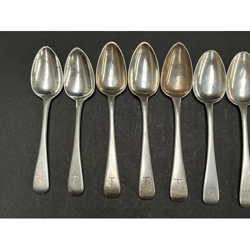 22 - Assortment of mixed antique hallmarked sterling silver spoons, of various makers and dates to includ... 