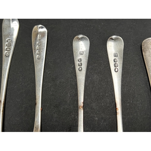 26 - Mixed antique hallmarked sterling silver spoons, London, various makers and dates, to include George... 