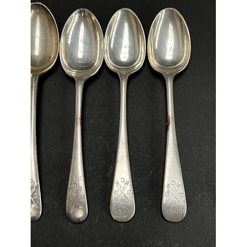 26 - Mixed antique hallmarked sterling silver spoons, London, various makers and dates, to include George... 