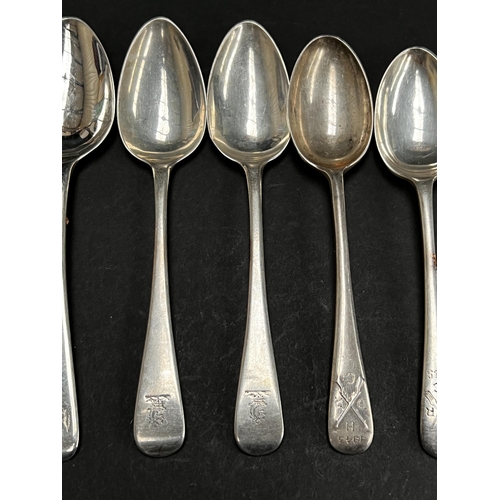 26 - Mixed antique hallmarked sterling silver spoons, London, various makers and dates, to include George... 