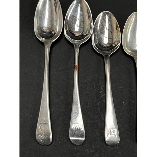 26 - Mixed antique hallmarked sterling silver spoons, London, various makers and dates, to include George... 