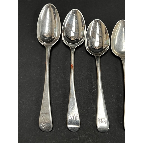 26 - Mixed antique hallmarked sterling silver spoons, London, various makers and dates, to include George... 