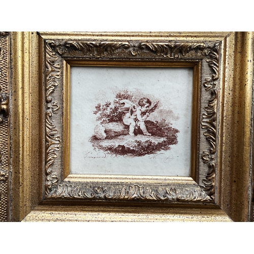 27 - After Nicolas Antoine Taunay (1755-1830) French, engraving of a putti, approx 7cm x 8cm