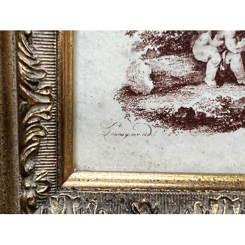 27 - After Nicolas Antoine Taunay (1755-1830) French, engraving of a putti, approx 7cm x 8cm