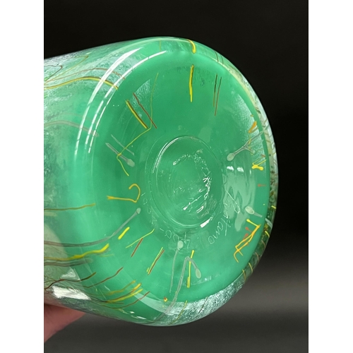 52 - Chris Pantano Australian (born Sydney 1948) art glass cylinder vase, signed to base 400 - 2001, appr... 