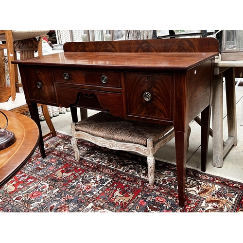 45 - Antique early 19th century mahogany sideboard, approx 85cm H x 137cm W 56cm D