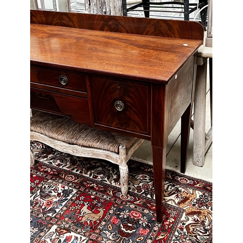 45 - Antique early 19th century mahogany sideboard, approx 85cm H x 137cm W 56cm D