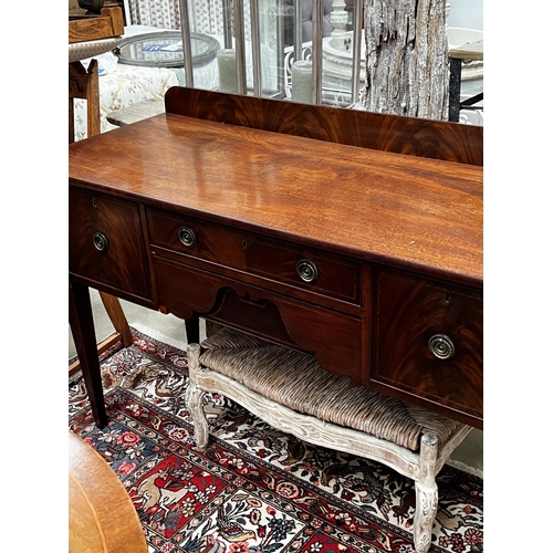 45 - Antique early 19th century mahogany sideboard, approx 85cm H x 137cm W 56cm D