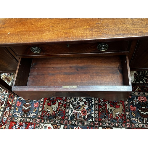 45 - Antique early 19th century mahogany sideboard, approx 85cm H x 137cm W 56cm D