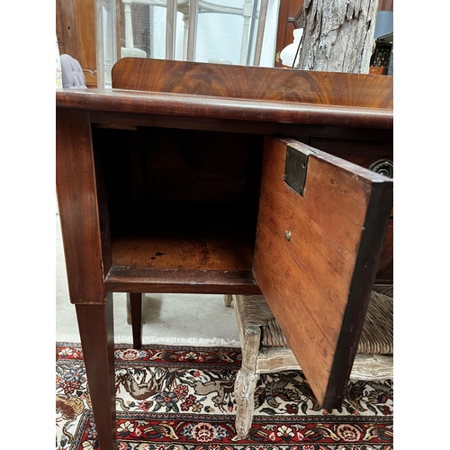 45 - Antique early 19th century mahogany sideboard, approx 85cm H x 137cm W 56cm D