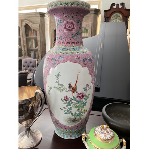 62 - Large 20th century Chinese porcelain vase, approx 62cm H