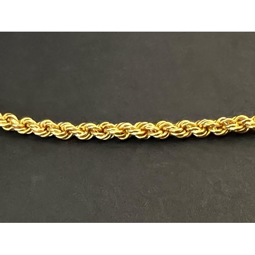 125 - Heavy weight 22kt Gold Rope Chain originating from Asia, approx 32cm length and approx total weight ... 