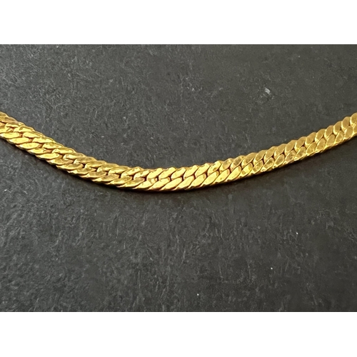 127 - Weighty 22kt Gold Chain flat link originating in Asia, approx 40cm length and approx total weight 21... 