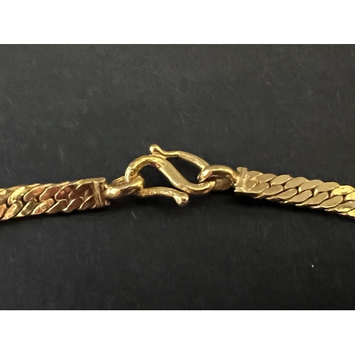 127 - Weighty 22kt Gold Chain flat link originating in Asia, approx 40cm length and approx total weight 21... 