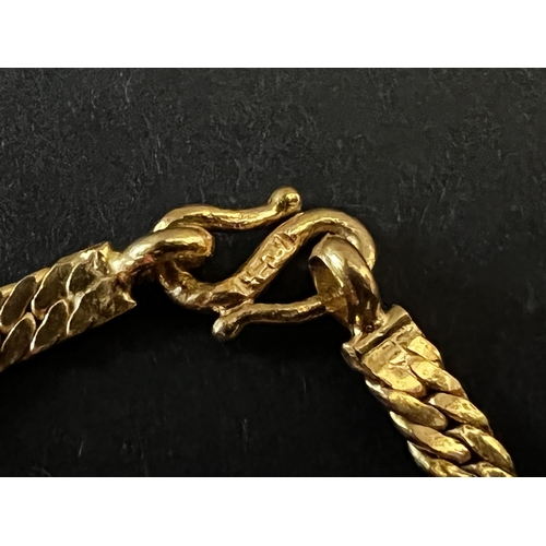 127 - Weighty 22kt Gold Chain flat link originating in Asia, approx 40cm length and approx total weight 21... 